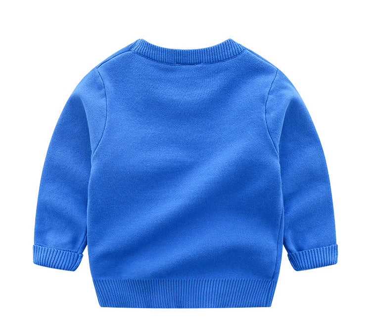 [513666] - Atasan Sweater Crewneck Lengan Panjang Anak Laki-Laki - Motif Sailor Bird