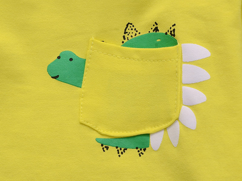 [358109-YELLOW] - 3 in 1 Setelan Jalan Anak - Motif Dinosaur Activity