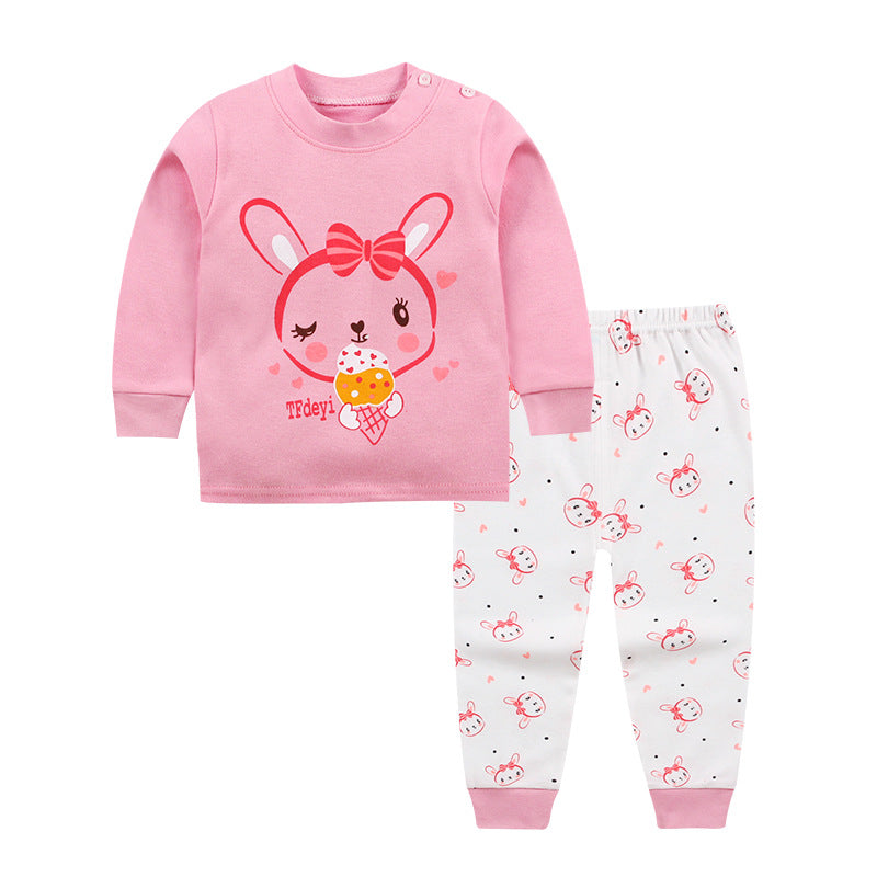 jual [227102] - Setelan Tidur / Baju Tidur / Piyama Anak 6 Bln - 4 Thn - Motif Pink Cute Rabbit 