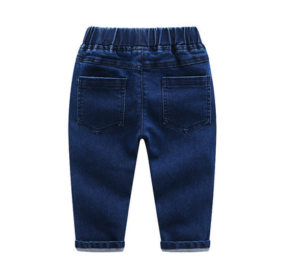 [513594] - Bawahan Celana Panjang Jeans Import Anak Laki-Laki - Motif Little Smile