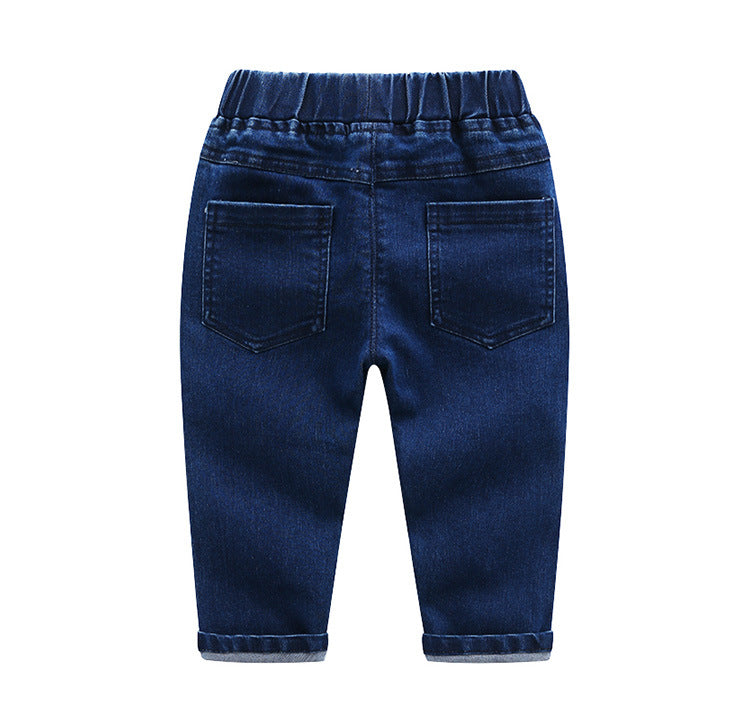 [513594] - Bawahan Celana Panjang Jeans Anak Laki-Laki - Motif Little Smile