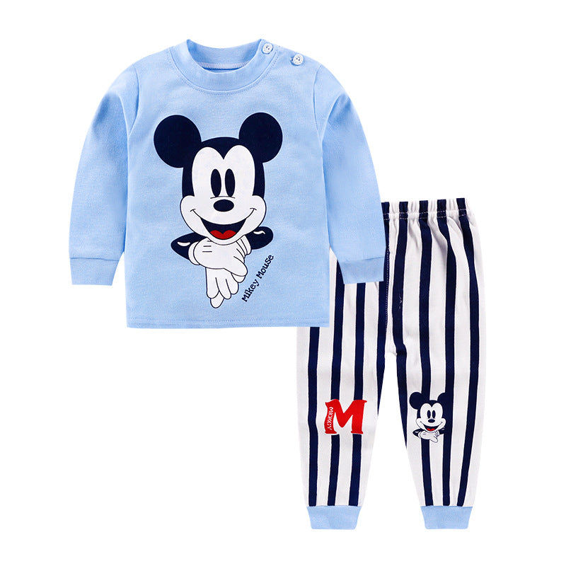 [227101] - Setelan Tidur Anak / Baju Tidur Anak / Piyama Anak Import - Motif Blue Mickey
