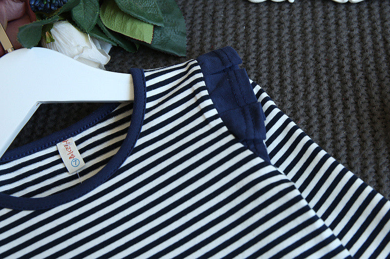 [363152] - Setelan Fashion Anak Perempuan Modish / Setelan Anak - Motif Horizontal Line