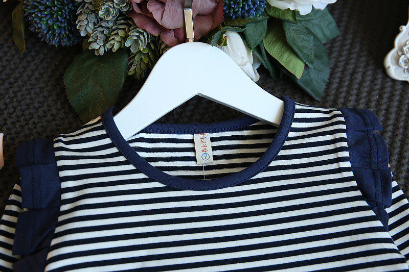 [363152] - Setelan Fashion Anak Perempuan Modish / Setelan Anak - Motif Horizontal Line