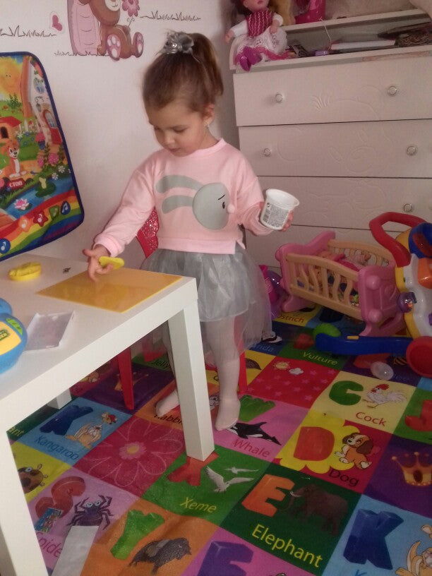 [363104-GRAY] - Dress Fashion Anak Perempuan Modis - Motif 3D Rabbit Nose