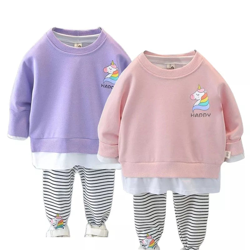 [368557] - Setelan Sweater Anak Fashionable - Motif Happy Unicorn