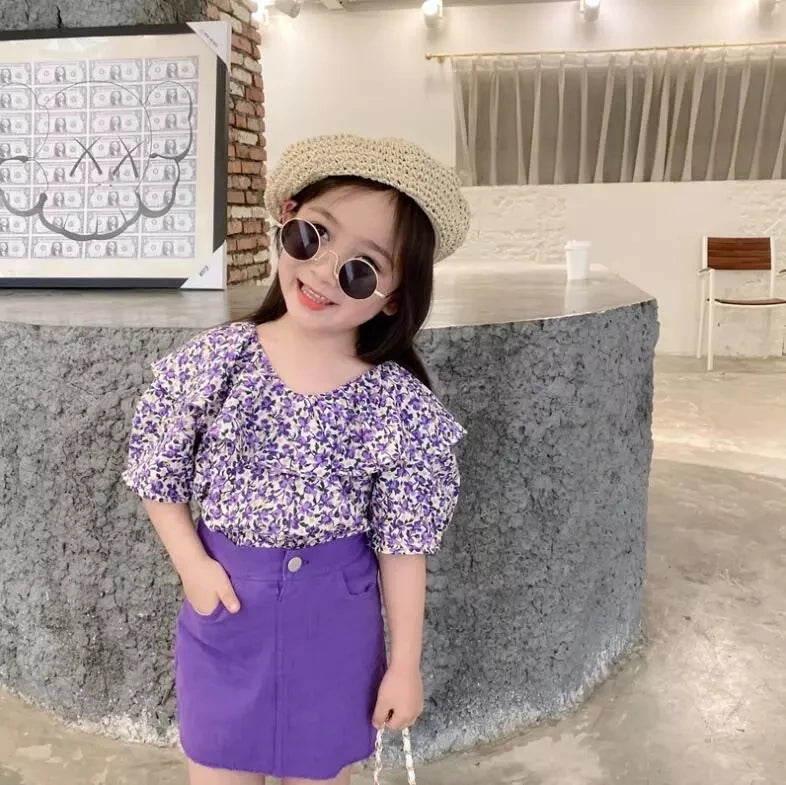 [363385] - Setelan Blouse Fashion Anak Perempuan - Motif Flower Rope