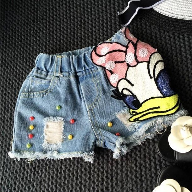 [508115] - Celana Jeans Import Anak Kekinian - Motif Daisy Duck