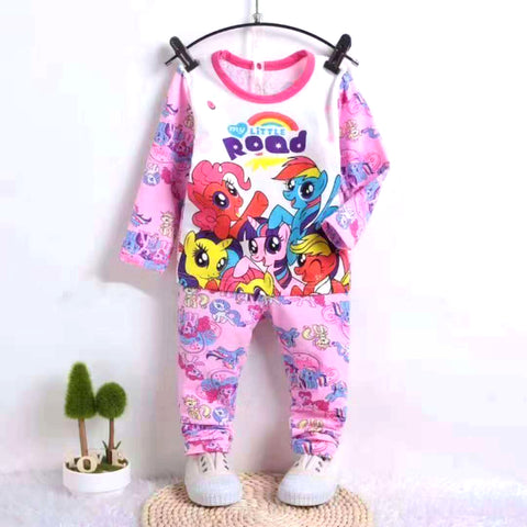 jual [225222] - Setelan Tidur / Baju Tidur / Piyama Anak Usia 9 Bln - 8 Tahun - Motif Little Pony 