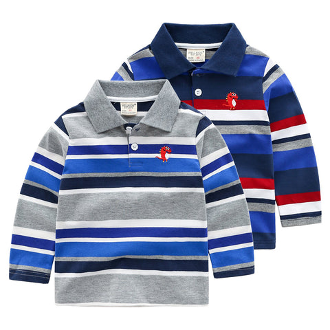 [513226] - Atasan Anak Cowok Kaos Polo - Motif Dino Line
