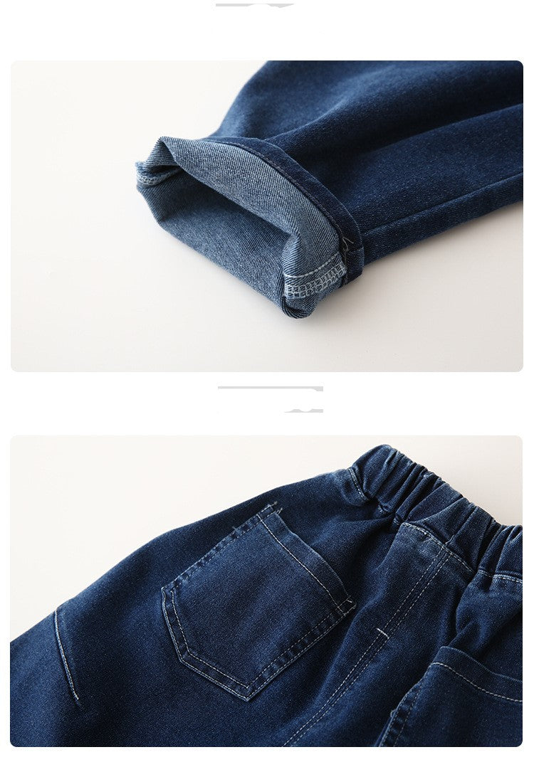 [119302]- Celana Jeans Keren Anak - Motif Unique Stitch