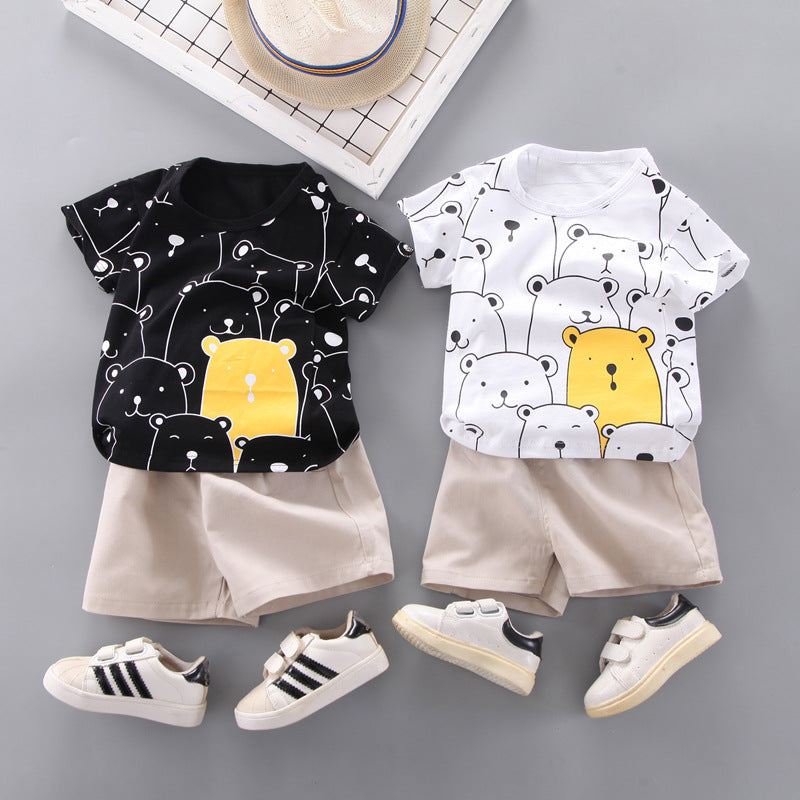 [368408] - Setelan Kaos Fashion Anak - Motif Animal Face