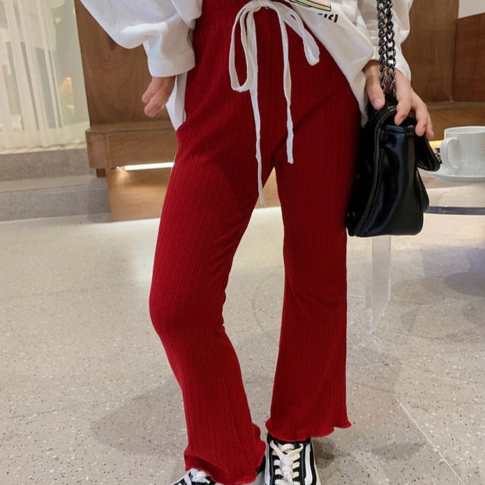 [507707] - Celana Panjang Legging Cutbray Anak Perempuan - Motif Rubber Rope