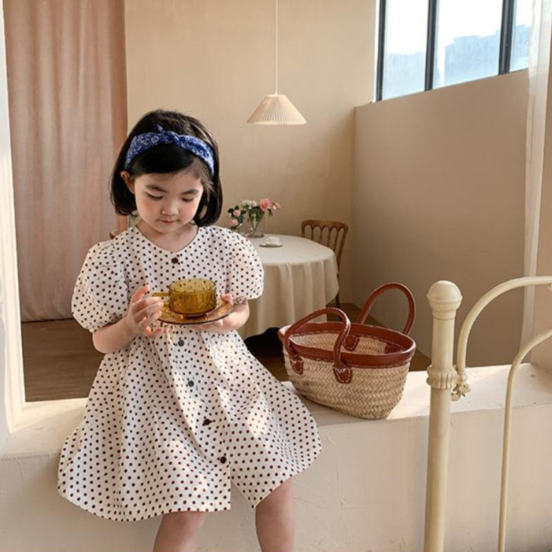 [507295] - Dress Fashion Anak Perempuan - Motif Freckles