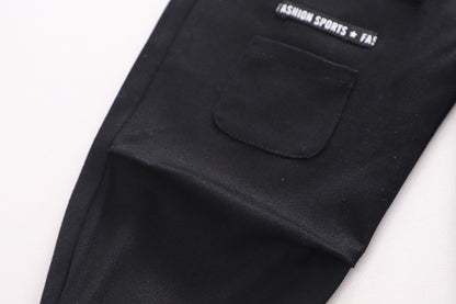 [345345] - Setelan Sweater Crewneck Import Celana Panjang Jogger Anak Laki-Laki - Motif Strip Plain