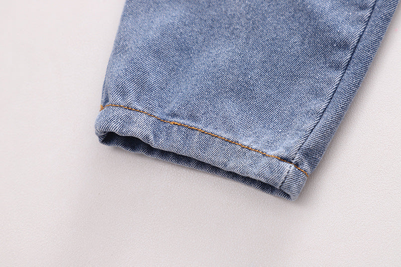 [345350] - Setelan 3 in 1 Jaket Baseball Celana Panjang Jeans Anak Laki-Laki - Motif Shawl Bear