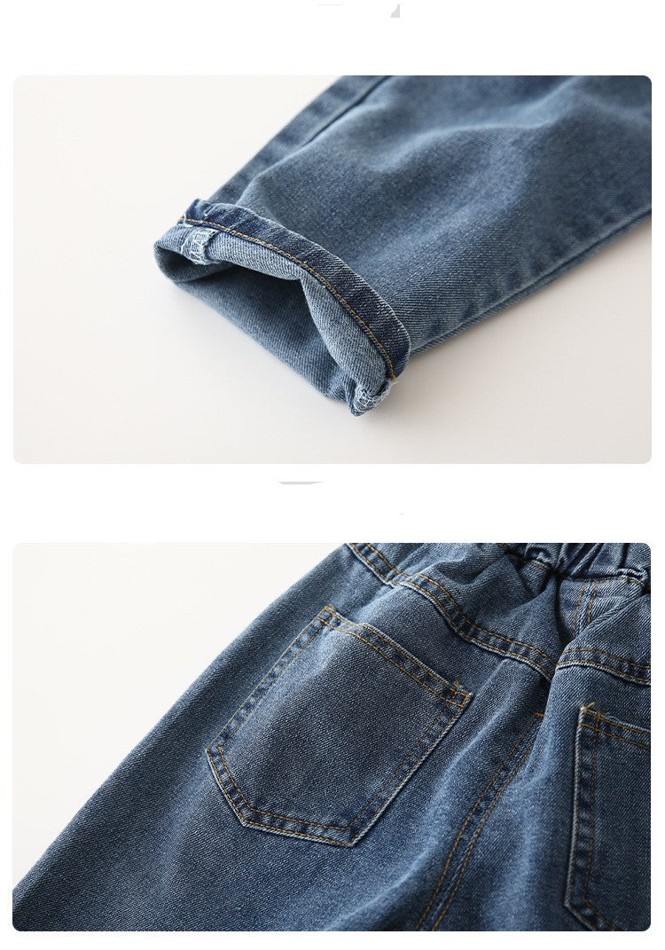 [119301]- Celana Jeans Keren Anak Import - Neat Folds