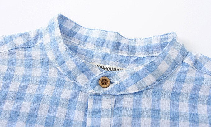 [513109] - Atasan Kemeja Koko Fashion Anak Cowok - Motif Gingham