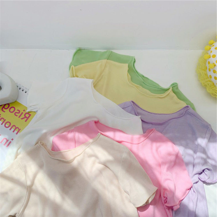 [507227] - Atasan Kaos Polos Fashion Anak Import - Motif Natural Color