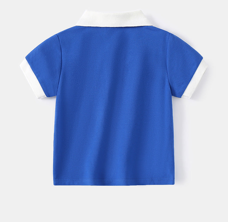 [513572] - Atasan Kaos Polo Kerah Lengan Pendek Anak Laki-laki - Motif Arch Bridge