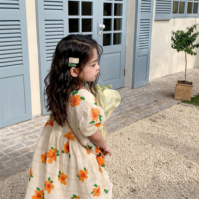 [507618] - Dress Anak Perempuan Fashion - Motif Sluggish Flowers