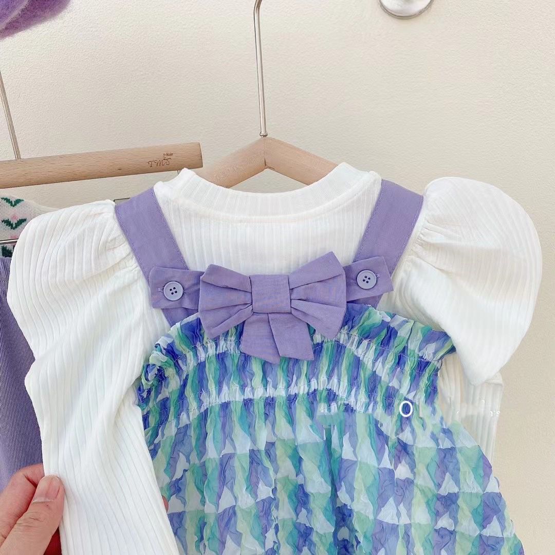 [363584] - Setelan 3 in 1 Blouse Celana Cutbray Anak Perempuan - Motif Ribbon Stripe