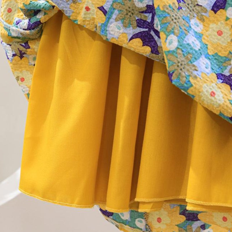 [363414] - Setelan Blouse Ootd Fashion Anak Perempuan - Motif Sunflower