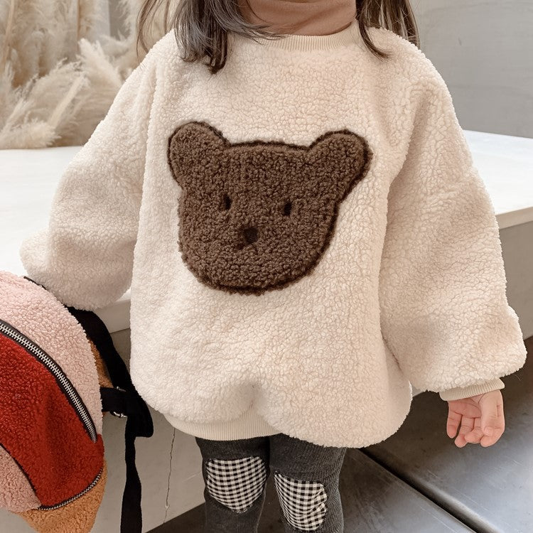 [507541] - Atasan Sweater Musim Dingin Anak - Motif Bear Head