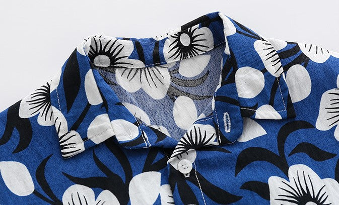 [513111] - Atasan Kemeja Fashion Anak Cowok - Motif Flower