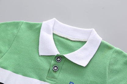 [368386] - Setelan Kaos Polo Fashion Anak - Motif Transverse