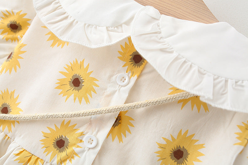 [340152] - Dress Lucu Fashionable Anak - Motif Beautiful Sunflower