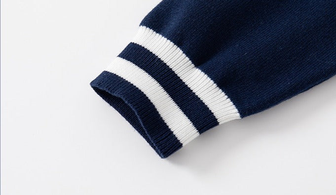 [513634] - Atasan Jaket Cardigan Lengan Panjang Anak Laki-Laki - Motif E Neat