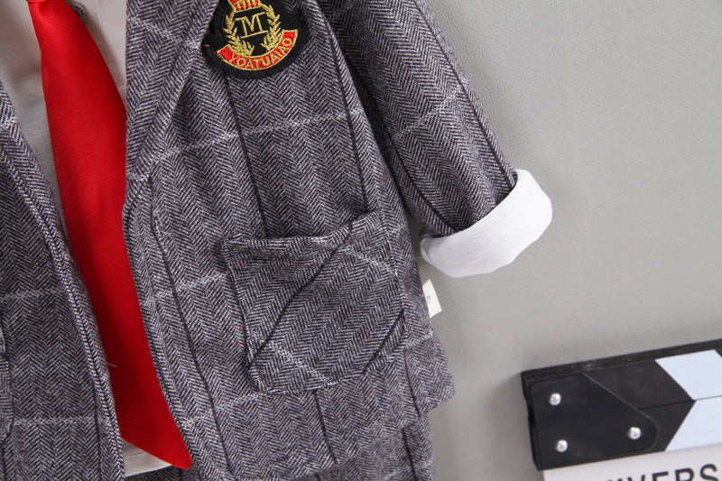 [345273] - Setelan Formal Anak 3 In 1 - Motif King Logo