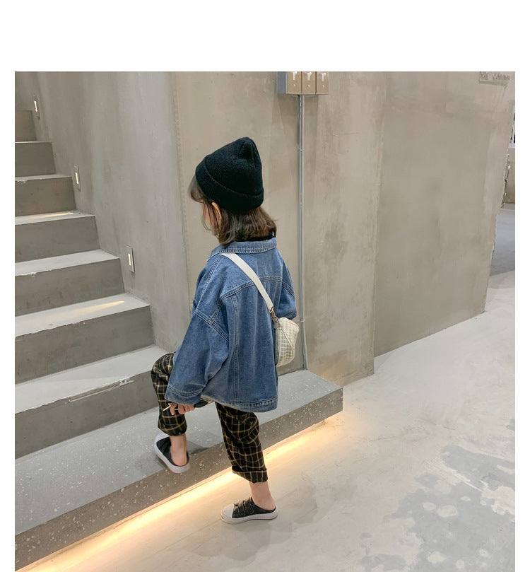 [507377]- Jaket Fashion Anak Perempuan - Motif Denim