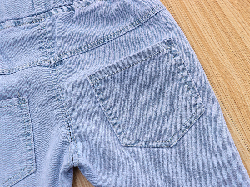 [102322] - Bawahan Jeans / Celana Panjang Anak - Motif Beautiful Butterfly 3D