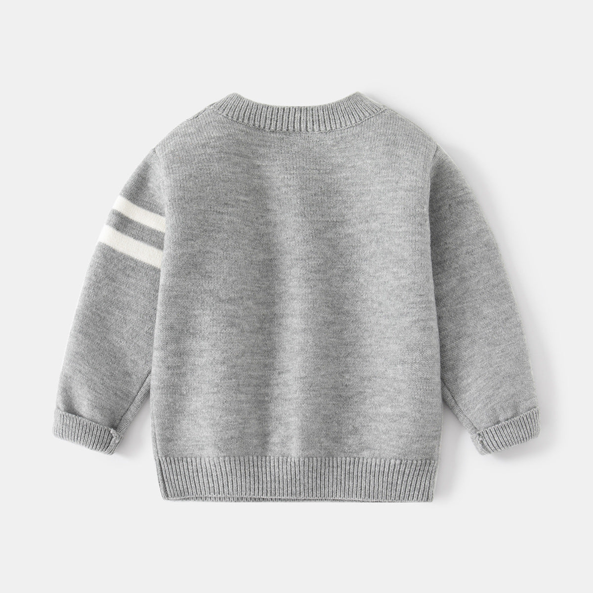 [513639] - Atasan Sweater Crewneck Lengan Panjang Anak Laki-Laki - Motif Line Plain