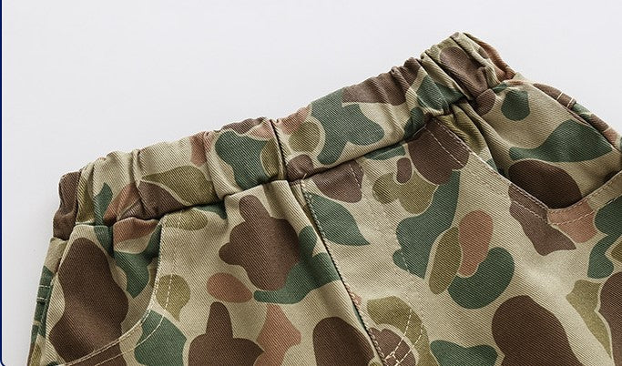 [513333] - Bawahan Pendek / Celana Style Santai Anak - Motif Abstract Army