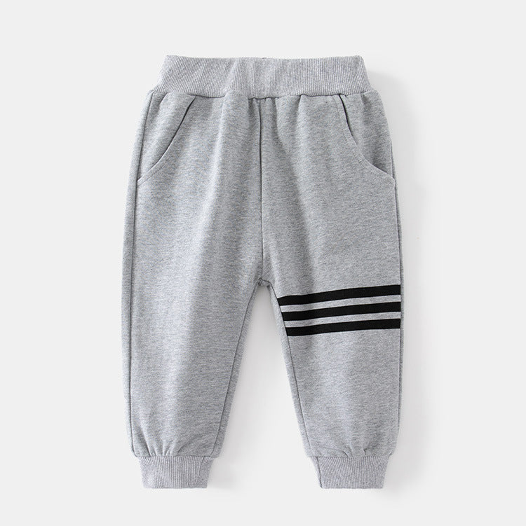 [513656] - Setelan Sweater Crewneck Celana Jogger Anak Laki-Laki - Motif Sharp Line