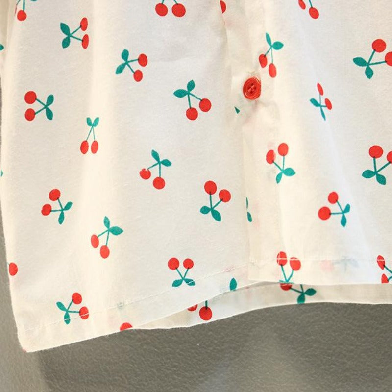 [363336] - Setelan Blouse Fashion Trend Anak Perempuan - Motif Cherry Fruit