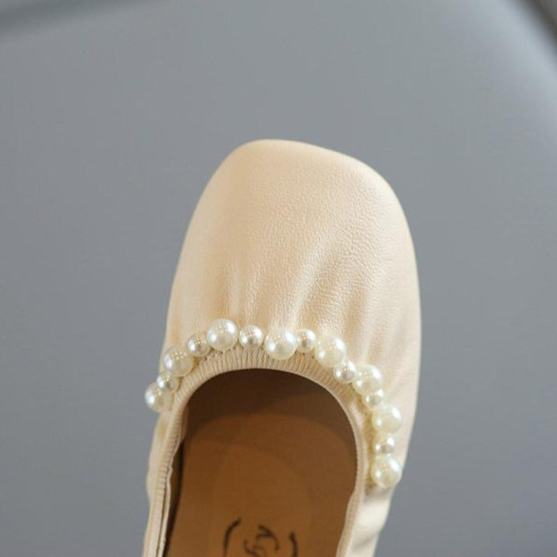 [381174] - Sepatu Slip On Anak Import - Motif Plain Pearl