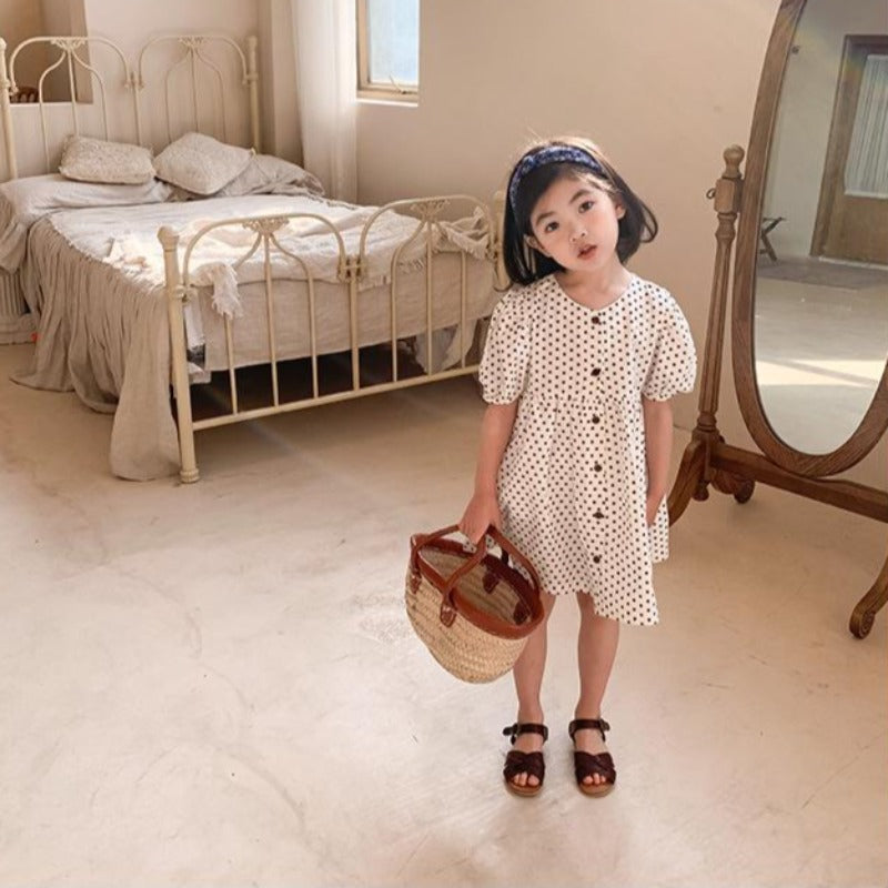 [507295] - Dress Fashion Anak Perempuan - Motif Freckles