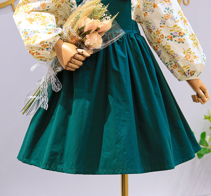 [363413] - Baju Kondangan Fashion Anak Cewek Oneset Setelan Suspender Fashion Anak Perempuan - Motif Flower Propagating