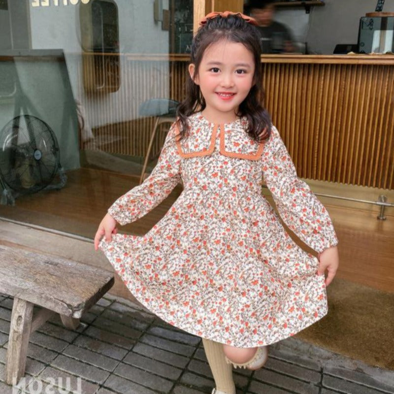 [507462] - Dress Fashion Anak Perempuan - Motif Square Collar