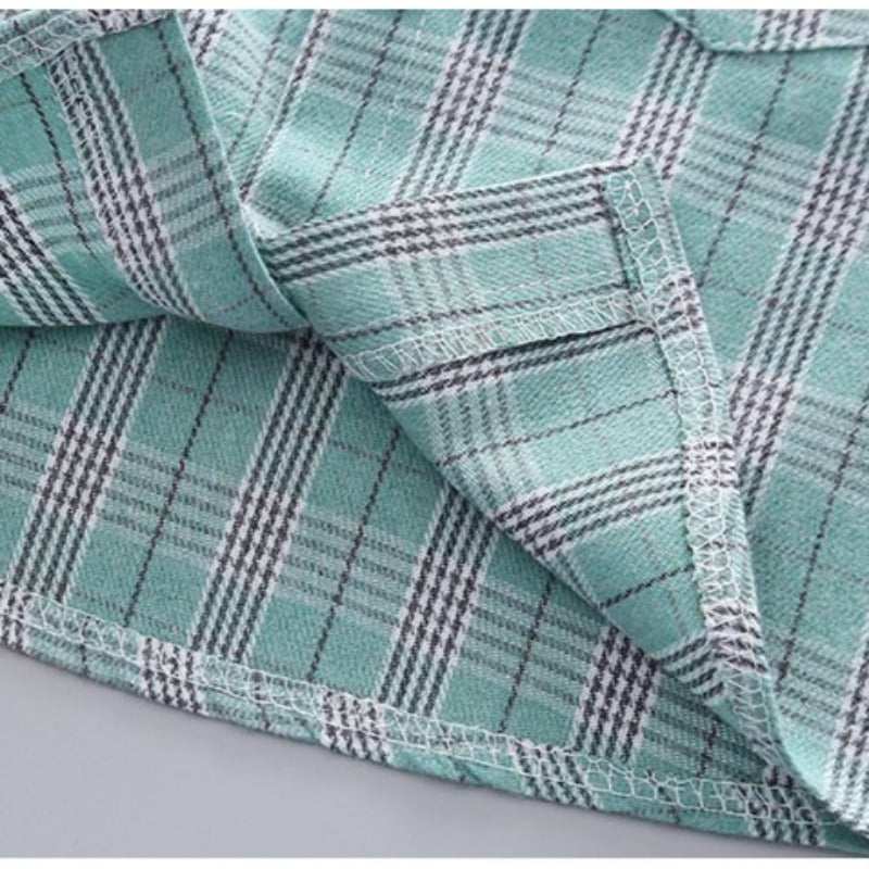 [368488] - Setelan Kemeja Anak Fashionable - Motif Gingham Chicken