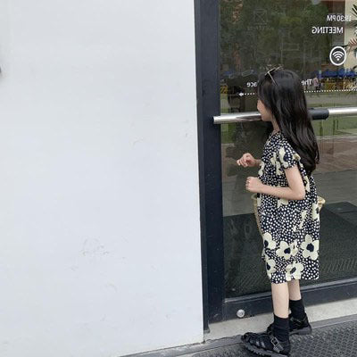 [507577] - Import Jumpsuit Korean Style Anak Perempuan - Motif Flower Scales