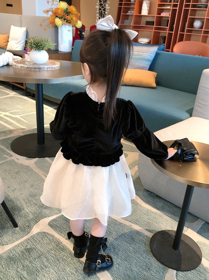 [507680] - Dress Pesta Lengan Panjang Anak Perempuan - Motif Luxurious Blouses