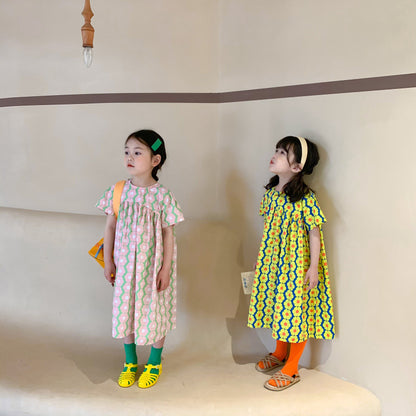 [507600] - Dress Fashion Anak Perempuan Import - Motif Little Blossom