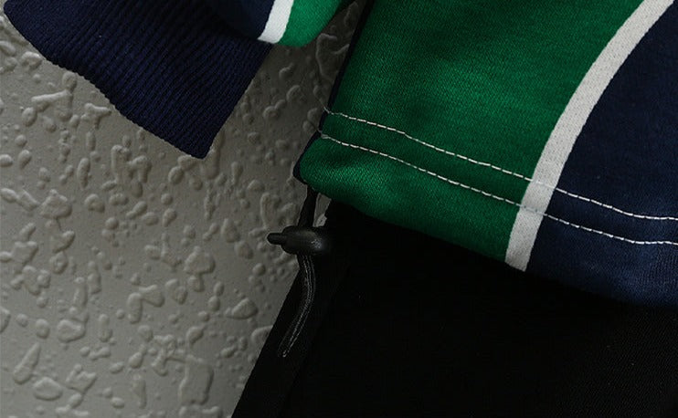 [119359] - Atasan Sweater Natal Christmas Crewneck Lengan Panjang Anak Cowok Cewek - Motif Wavy Stripe