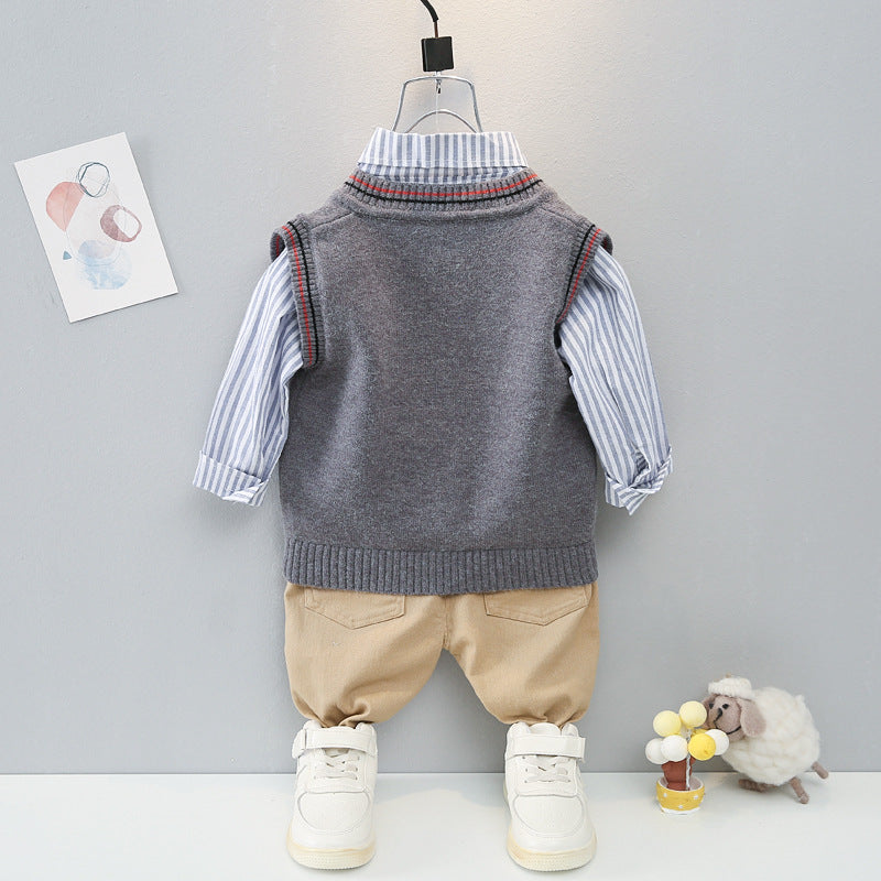 [368478] - Setelan Sweater 3 In 1 Anak Fashionable - Motif Abstract Pattern