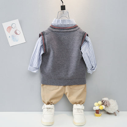 [368478] - Setelan Sweater 3 In 1 Anak Fashionable - Motif Abstract Pattern